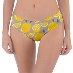 Lemon Pattern Reversible Classic Bikini Bottoms by artworkshop