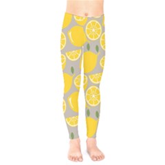 Lemon Pattern Kids  Leggings by artworkshop