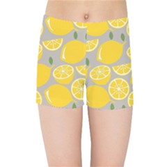 Lemon Pattern Kids  Sports Shorts by artworkshop