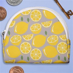 Lemon Pattern Horseshoe Style Canvas Pouch by artworkshop