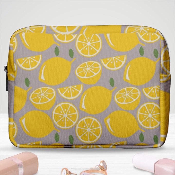 Lemon Pattern Make Up Pouch (Large)