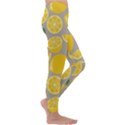 Lemon Pattern Kids  Lightweight Velour Leggings View3