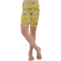 Lemon Pattern Kids  Lightweight Velour Cropped Yoga Leggings View1