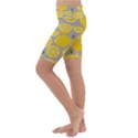 Lemon Pattern Kids  Lightweight Velour Cropped Yoga Leggings View2