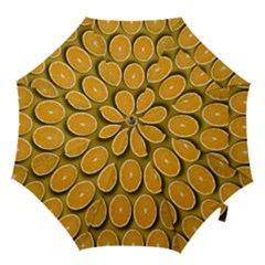 Oranges Slices  Pattern Hook Handle Umbrellas (large) by artworkshop