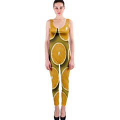 Oranges Slices  Pattern One Piece Catsuit by artworkshop