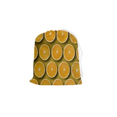 Oranges Slices  Pattern Drawstring Pouch (small) by artworkshop