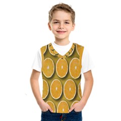 Oranges Slices  Pattern Kids  Basketball Tank Top by artworkshop