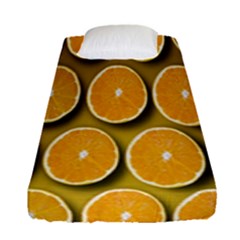 Oranges Slices  Pattern Fitted Sheet (single Size) by artworkshop