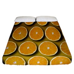 Oranges Slices  Pattern Fitted Sheet (california King Size) by artworkshop