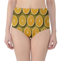 Oranges Slices  Pattern Classic High-waist Bikini Bottoms by artworkshop