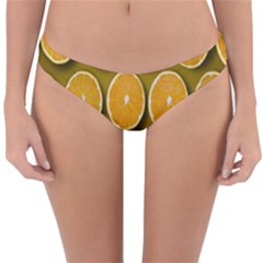 Oranges Slices  Pattern Reversible Hipster Bikini Bottoms by artworkshop