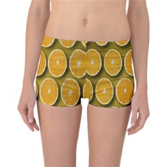 Oranges Slices  Pattern Reversible Boyleg Bikini Bottoms by artworkshop