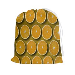 Oranges Slices  Pattern Drawstring Pouch (2xl) by artworkshop