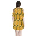 Oranges Slices  Pattern Shoulder Cutout Velvet One Piece View2