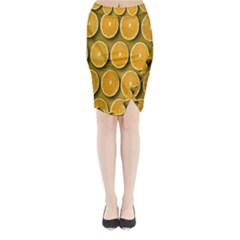 Oranges Slices  Pattern Midi Wrap Pencil Skirt by artworkshop