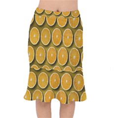 Oranges Slices  Pattern Short Mermaid Skirt by artworkshop