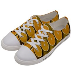 Oranges Slices  Pattern Women s Low Top Canvas Sneakers by artworkshop