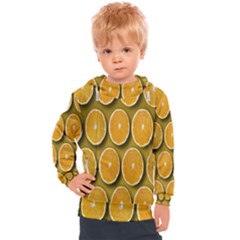 Oranges Slices  Pattern Kids  Hooded Pullover by artworkshop