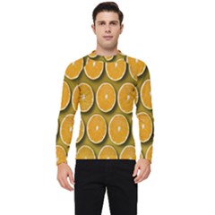 Oranges Slices  Pattern Men s Long Sleeve Rash Guard by artworkshop