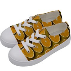 Oranges Slices  Pattern Kids  Low Top Canvas Sneakers by artworkshop