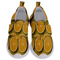 Oranges Slices  Pattern Kids  Velcro No Lace Shoes by artworkshop