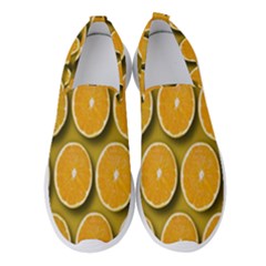 Oranges Slices  Pattern Women s Slip On Sneakers by artworkshop