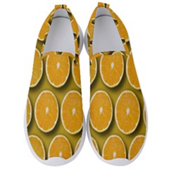 Oranges Slices  Pattern Men s Slip On Sneakers by artworkshop