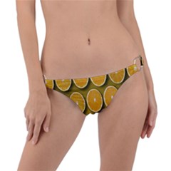 Oranges Slices  Pattern Ring Detail Bikini Bottom by artworkshop