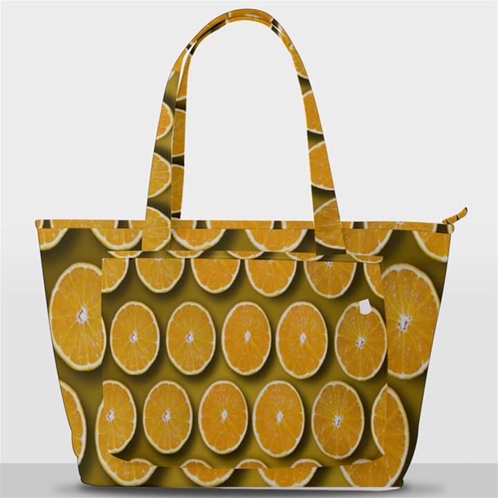 Oranges Slices  Pattern Back Pocket Shoulder Bag 