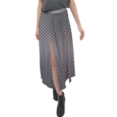 Halftone Velour Split Maxi Skirt