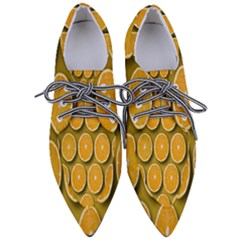 Oranges Slices  Pattern Pointed Oxford Shoes by artworkshop