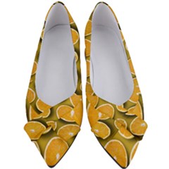 Oranges Slices  Pattern Women s Bow Heels by artworkshop