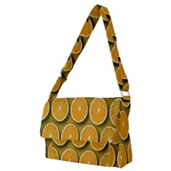 Oranges Slices  Pattern Full Print Messenger Bag (m) by artworkshop