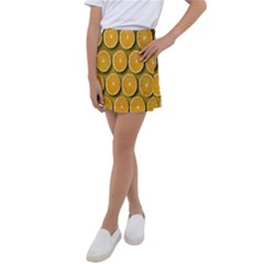 Oranges Slices  Pattern Kids  Tennis Skirt by artworkshop