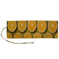 Oranges Slices  Pattern Roll Up Canvas Pencil Holder (m) by artworkshop