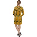 Oranges Slices  Pattern Long Sleeve Hoodie Dress View2