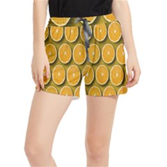 Oranges Slices  Pattern Women s Runner Shorts by artworkshop