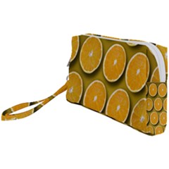 Oranges Slices  Pattern Wristlet Pouch Bag (small) by artworkshop