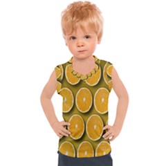 Oranges Slices  Pattern Kids  Sport Tank Top