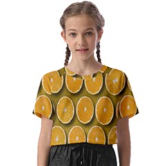 Oranges Slices  Pattern Kids  Basic Tee by artworkshop