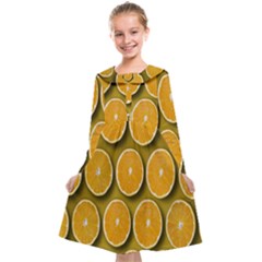 Oranges Slices  Pattern Kids  Midi Sailor Dress by artworkshop