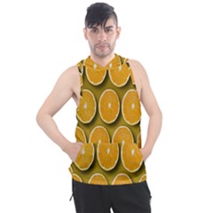 Oranges Slices  Pattern Men s Sleeveless Hoodie by artworkshop