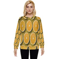 Oranges Slices  Pattern Hidden Pocket Sweatshirt by artworkshop