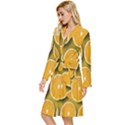 Oranges Slices  Pattern Long Sleeve Velour Robe View2