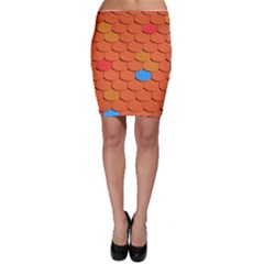 Phone Wallpaper Roof Roofing Tiles Roof Tiles Bodycon Skirt by artworkshop