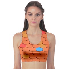 Phone Wallpaper Roof Roofing Tiles Roof Tiles Sports Bra by artworkshop