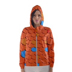 Phone Wallpaper Roof Roofing Tiles Roof Tiles Women s Hooded Windbreaker by artworkshop