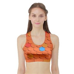 Phone Wallpaper Roof Roofing Tiles Roof Tiles Sports Bra With Border by artworkshop