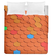 Phone Wallpaper Roof Roofing Tiles Roof Tiles Duvet Cover Double Side (queen Size) by artworkshop